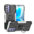 For Tecno Camon 18 Armor Bear Shockproof PC + TPU Phone Case with Ring Holder(White)