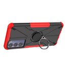 For Tecno Camon 18 Armor Bear Shockproof PC + TPU Phone Case with Ring Holder(Red)