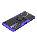 For Tecno Camon 18 Armor Bear Shockproof PC + TPU Phone Case with Ring Holder(Purple)