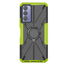 For Tecno Camon 18 Armor Bear Shockproof PC + TPU Phone Case with Ring Holder(Green)