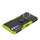 For Tecno Camon 18 Armor Bear Shockproof PC + TPU Phone Case with Ring Holder(Green)