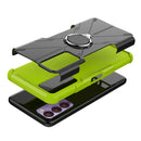 For Tecno Camon 18 Armor Bear Shockproof PC + TPU Phone Case with Ring Holder(Green)