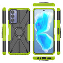 For Tecno Camon 18 Armor Bear Shockproof PC + TPU Phone Case with Ring Holder(Green)