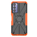 For Tecno Camon 18 Armor Bear Shockproof PC + TPU Phone Case with Ring Holder(Orange)