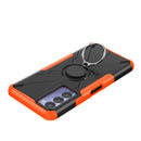 For Tecno Camon 18 Armor Bear Shockproof PC + TPU Phone Case with Ring Holder(Orange)