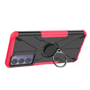 For Tecno Camon 18 Armor Bear Shockproof PC + TPU Phone Case with Ring Holder(Rose Red)