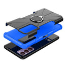 For Tecno Camon 18 Armor Bear Shockproof PC + TPU Phone Case with Ring Holder(Blue)