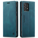 For Samsung Galaxy A33 5G AutSpace A01 Retro Skin-feel Crazy Horse RFID Leather Phone Case(Blue)