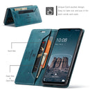 For Samsung Galaxy A33 5G AutSpace A01 Retro Skin-feel Crazy Horse RFID Leather Phone Case(Blue)