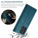 For Samsung Galaxy A33 5G AutSpace A01 Retro Skin-feel Crazy Horse RFID Leather Phone Case(Blue)