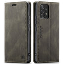 For Samsung Galaxy A53 AutSpace A01 Retro Skin-feel Crazy Horse RFID Leather Phone Case(Coffee)