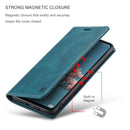 For Samsung Galaxy A53 AutSpace A01 Retro Skin-feel Crazy Horse RFID Leather Phone Case(Blue)