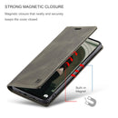 For Samsung Galaxy A73 AutSpace A01 Retro Skin-feel Crazy Horse RFID Leather Phone Case(Coffee)