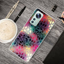 For Xiaomi 12 / 12X 5G Shockproof Painted Transparent TPU Protective Phone Case(Fluorescent Branches)