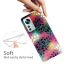 For Xiaomi 12 / 12X 5G Shockproof Painted Transparent TPU Protective Phone Case(Fluorescent Branches)