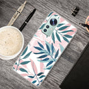 For Xiaomi 12 / 12X 5G Shockproof Painted Transparent TPU Protective Phone Case(INS Green Grass)
