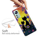 For Xiaomi 12 / 12X 5G Shockproof Painted Transparent TPU Protective Phone Case(Oil Painting Black Cat)
