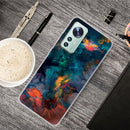 For Xiaomi 12 / 12X 5G Shockproof Painted Transparent TPU Protective Phone Case(Watercolor Ink)