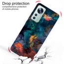 For Xiaomi 12 / 12X 5G Shockproof Painted Transparent TPU Protective Phone Case(Watercolor Ink)