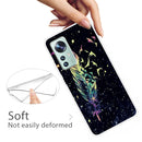 For Xiaomi 12 / 12X 5G Shockproof Painted Transparent TPU Protective Phone Case(Colorful Feathers)