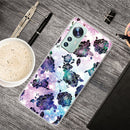 For Xiaomi 12 / 12X 5G Shockproof Painted Transparent TPU Protective Phone Case(Starry Chrysanthemum)