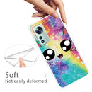 For Xiaomi 12 / 12X 5G Shockproof Painted Transparent TPU Protective Phone Case(Starry Cute Cat)