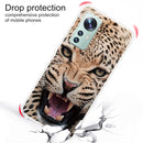 For Xiaomi 12 / 12X 5G Shockproof Painted Transparent TPU Protective Phone Case(Jaguar)