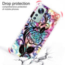 For Xiaomi 12 / 12X 5G Shockproof Painted Transparent TPU Protective Phone Case(Starry Rose)