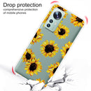For Xiaomi 12 / 12X 5G Shockproof Painted Transparent TPU Protective Phone Case(Yellow Chrysanthemum)