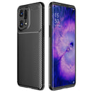 For OPPO Find X5 Pro Carbon Fiber Texture Shockproof TPU Phone Case(Black)