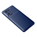 For OPPO Find X5 Carbon Fiber Texture Shockproof TPU Phone Case(Blue)