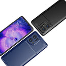 For OPPO Find X5 Carbon Fiber Texture Shockproof TPU Phone Case(Blue)