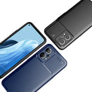 For OPPO Realme 9 Pro+ Carbon Fiber Texture Shockproof TPU Phone Case(Blue)