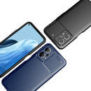 For OPPO Realme 9 Pro Carbon Fiber Texture Shockproof TPU Phone Case(Blue)