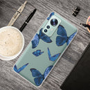 For Xiaomi 12 Pro Painted Shockproof TPU Protective Phone Case(Blue Butterfly)