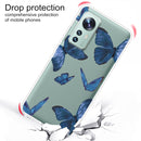 For Xiaomi 12 Pro Painted Shockproof TPU Protective Phone Case(Blue Butterfly)