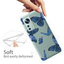 For Xiaomi 12 Pro Painted Shockproof TPU Protective Phone Case(Blue Butterfly)
