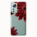 For Xiaomi 12 Pro Painted Shockproof TPU Protective Phone Case(Red Flower)