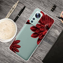 For Xiaomi 12 Pro Painted Shockproof TPU Protective Phone Case(Red Flower)