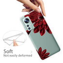 For Xiaomi 12 Pro Painted Shockproof TPU Protective Phone Case(Red Flower)