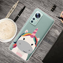 For Xiaomi 12 Pro Painted Shockproof TPU Protective Phone Case(Fat Unicorn)