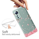 For Xiaomi 12 Pro Painted Shockproof TPU Protective Phone Case(Cherry Blossoms)