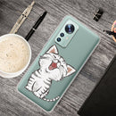 For Xiaomi 12 Pro Painted Shockproof TPU Protective Phone Case(Laughing Cat)