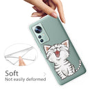 For Xiaomi 12 Pro Painted Shockproof TPU Protective Phone Case(Laughing Cat)