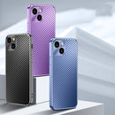 Metal Frame Carbon Fiber Phone Case For iPhone 13 Pro(Black)