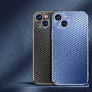 Metal Frame Carbon Fiber Phone Case For iPhone 13 Pro(Black)