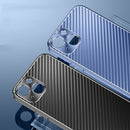 Metal Frame Carbon Fiber Phone Case For iPhone 13 Pro(Black)