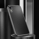 Metal Frame Carbon Fiber Phone Case For iPhone XR(Black)