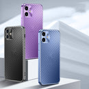 Metal Frame Carbon Fiber Phone Case For iPhone XR(Black)