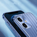 Metal Frame Carbon Fiber Phone Case For iPhone XR(Black)